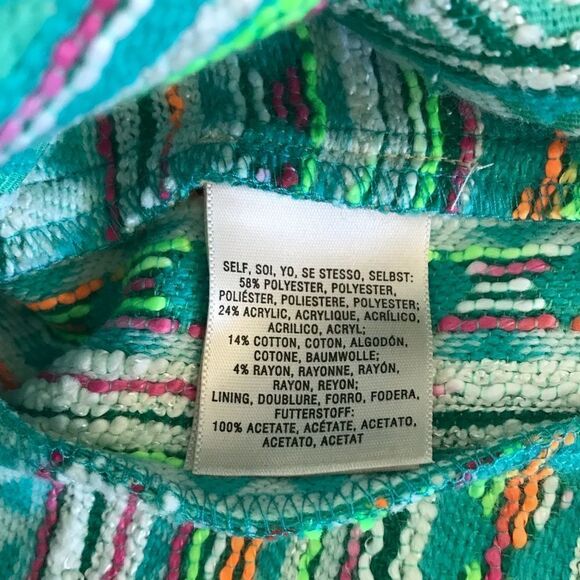 Anthropologie Elevenses Womens Costa Green Neon Tweed Shorts - Picture 7 of 12